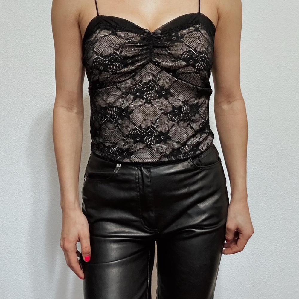 Wild Fable Black Sheer Lace Camisole